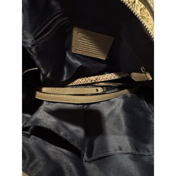 Coach Madison Embossed Python Kelsey Satchel Handbag Crossbody - Picture 7 of 7